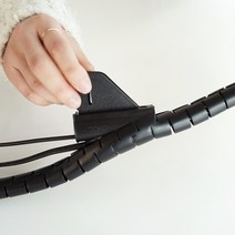 컴퓨터 선정리 케이블 사무실 작업장 커버, 블랙 22mm