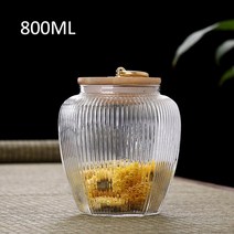 커피보관통 분쇄 원두 커피 보관용기 진공 밀폐용기나무 뚜껑 유리 밀폐 용기 주방 보관 병 식품 곡물 퓨어, 08 F 800ML