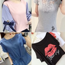스피소 여성 쉬폰 반팔 여름 레이스 블라우스 다이마루 라운드 오버핏 셔츠 빅사이즈 여름티 쿨 기능성 박스티 루즈핏 크롭티 숏반팔티