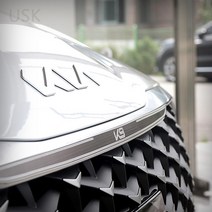 JSTAR 2022 더뉴K9 전용 실외 프론트 카본 알루미늄 몰딩 포인트 레터링 커버 튜닝 DIY 차량용품, 카본_프론트포인트