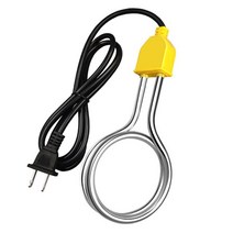 히터봉 돼지꼬리히터 물데우는기계 휴대용 600w1500w 전기 침수 보일러 스테인레스 스틸 난방 풀 탱크 1m, 04 US-1200W-1.5m