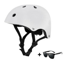 쉴드일체형헬멧 고글 접이식 어반 대두 전기 스쿠터 헬멧 자전거 남자, White And Glasses+M For Women
