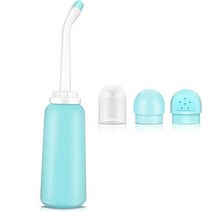 야외 여행 캠핑 휴대용 비데 핸디 수동 비데 500ml 핸드 헬드 분무기 개인 청소기 위생 병 스프레이 세척, 초록