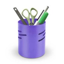 아카데미 연필꽃이 원형철재 청색