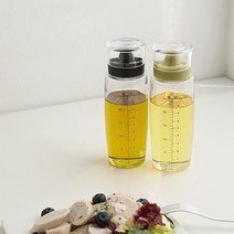 시노글라스 실리콘 오일병 소스병 양념병 블랙+그린 300ml X2P 세트