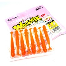 춤추는 갈치 루어 풀치 낚시 와그작 오리발 웜 금호, 진달래야광-8.5cm(3.5)