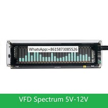 공구부품 VFD 음악 스펙트럼 디스플레이 음성 제어 레벨 표시기 리듬 분석기 VU 계량기 TYPE-C 5V 12V 자동차 전력 증폭기