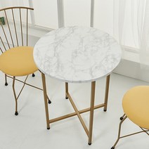 시리아 국내산 마블원형 600 러브테이블 부부테이블, 골드