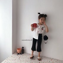 마카롱바지_부츠컷 칠부바지 키즈옷 여아옷 등원룩 당일배송 여름신상
