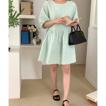 오노마 오노마 ONM 심플디자인 A라인 허리셔링 러블리무드 미니원피스 (8818060)