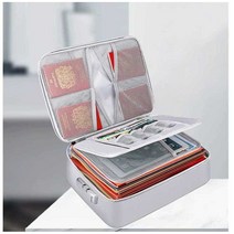 방화 문서 보관 가방 홈 잠금 가능 다기능 중요 문서, D