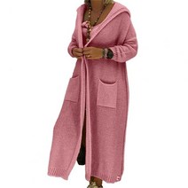 여자 롱 가디건 브랜드 가을 코디 긴팔 투 포켓 루즈핏 오픈 프론트 스웨터 코트 겨울