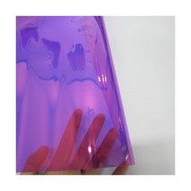 포 천 원단 방수 PVC 천막 30x95cm 롤 홀로그램 무지개 빛깔의 투명 타포린 비닐 패브릭 매직 미러 핸드백 보우 DIY BH039, purple