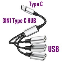 usb멀티허브 맥북 3.0 도킹허브USB 타입 C 허브 익스텐션 4 포트 케이블 분배기 OTG 고속 전송 어댑터 휴, 04 3IN1 Type C Edition