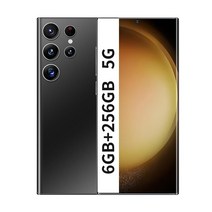 ExAchat4G 언락 휴대폰 6G+256GB 듀얼 심 스마트폰 C23 언락 휴대폰 7.3인치 워터드롭 스크린 안드로이드 폰 48+108 MP | 8000mAh | 지문 잠, Black