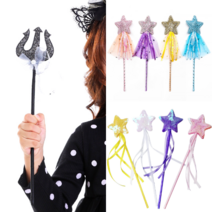 스팽글 별 삼지창 요술봉 파티 소품 공주 악세사리, 별스팽글, 블루
