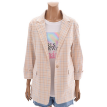 르샵 NC02 린넨원버튼포켓마체크자켓 LK4JK551A