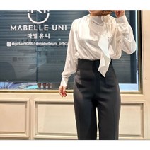 여성 실크스카프블라우스 우아한블라우스 출근룩
