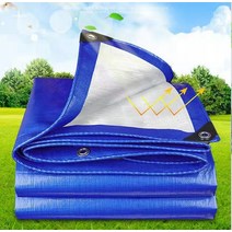 타프 정원 식물 창고 보트 트럭 그늘 항해 개 및 애완 동물을위한 0.32mm 야외, 블루 실버, 2x1m