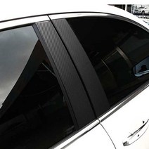 [차랑] 올뉴말리부 B필러 스티커 기둥몰딩 카본 데칼 스티커 튜닝용품, 올뉴말리부 B필러(6P), 유광블랙카본