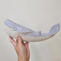 퀼트 고래 인형 흰수염고래 연보라