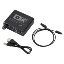 HIFI DAC Amp 디지털-아날로그 오디오 컨버터 디코더 3.5mm AUX RCA 앰프 어댑터 Toslink 광 동축 출력 DAC 24bit, 01 DAC Converter