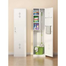 청소함 수납 캐비닛 화장실 정리함 용구 멀티, 단일 도어 - 회색 흰색 1.0mm