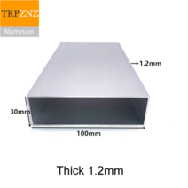 30x100mm 두께 1.2mm 직사각형 알루미늄 튜브 프로파일 6063 정사각형 파이프 장식용, Custom length
