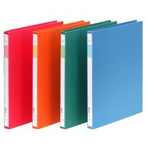 [이서지니]문화산업 B344-7 수입지 3공 O링 바인더 22mm A4 D, 선택_적색 또는 주황