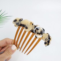 시크몽 프랑스핀 큐빅 스톤 빅 블라썸 11 cm 긴발 논슬립 올림머리 헤어 빗핀