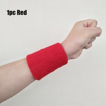 코튼 소재 솔리드 컬러 스포츠 스웨트밴드 1 개 체육관 땀밴드 배구 농구 브레이스 랩 가드, [10] Red
