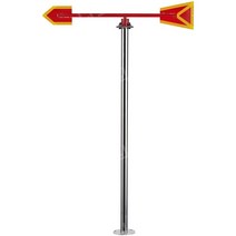 풍속 풍향계 윈드삭 기상관측기 바람 풍량 측정기, 샤프트단일표준반사모델포함120cm