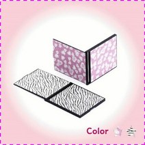 ST-401T 슬림사각 접이식거울/지브라/하트/패션거울