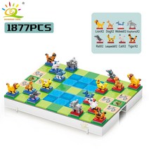 [레고공식] HUIQIBAO MOC Animalcraft 비행 체스 테이블 보드 게임 모델 미니 빌딩 블록 벽돌 세트 어린이를위한 도시 장난감 친구 아이, [03] 10 no box