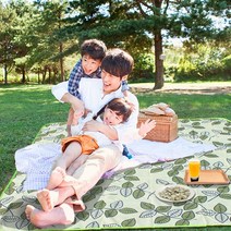 피크닉 매트 차박 양면 방수 돗자리 야외 한강 텐트 백패킹 비치 소풍 패턴, 멀티 스트라이프