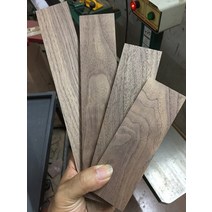 가구부품 부속자재 HQ TB2 DIY 칼 손잡이 재료 목재 로그 희귀 한 나무 블록 2.2CM 두꺼운 긴 사각형 아프리카 검은 호두, [05] 40X2.2X2.2CM