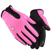 여성남성누구나따뜻한스키방수 장갑 겨울 따뜻한 스키 장갑 남성 전체 손가락 터치 스크린, XXL, 분홍