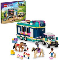LEGO Friends Horse Show Trailer 41722 Horse Toy for 8 Plus Year Old Girls and Boys with 2 Horses S, FrustrationFree Packaging