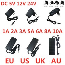 LED 스트립 조명 CCTV 램프용 DC 5V 12V 24V 어댑터 전원 공급 장치 AC 100V-240V 1A 2A 3A 5A 6A 8A 10A 충전기 변환기 어댑터, 영국