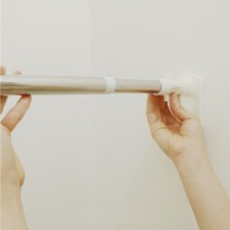 압축봉 안뚫어고리 못없이커튼봉 레일 블라인드 다이소, 70-120cm