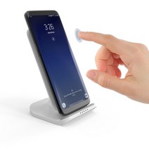 스피디 갤럭시 아이폰 SE 2 고속 급속 무선충전기 스탠드형 거치대, 화이트, 1개