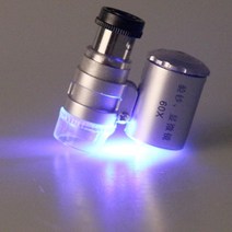 led 조명 확대경 미니 60X 현미경 LED 주얼리 루페 UV 전류 감지기 휴대용 돋보기