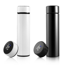 LED 스텐텀블러 500ml 분유 아기 보온병 온도 확인가능한 물통 보냉병 마우병, 레드