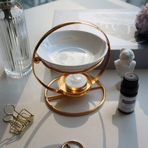 랄라룸 오일 버너+티라이트캔들10구 SET, 골드