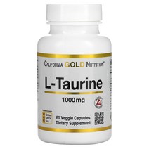 CGN 캘리포니아골드뉴트리션 타우린 1000mg 60정 배지캡슐 Taurine 아미노산 고약사 약들약, 1개