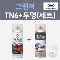 현대 TN6 더데님 주문컬러 스프레이 + 모투명마감용스프레이 자동차 카 페인트 200ml