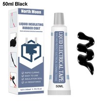 125ml 액체 절연 전기 테이프 튜브 붙여 넣기 고무 고정 건조 씰링 접착제 방수 자외선 보호, [11] 50ml Black, 11 50ml Black