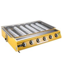 장어 초벌구이 생선구이기 가스 그릴 업소용 바비큐, 6개 유리판 250x800mm(상판크기)
