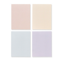 왈가닥스 스무디 메모지 4종 세트, Grid Peach, Grid Sand, Grid Mint, Grid Lilac, 3세트