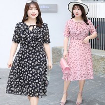 지패션 넥리본 러블리 러플 빅사이즈원피스 데이트룩 바캉스 77 88 99 110까지